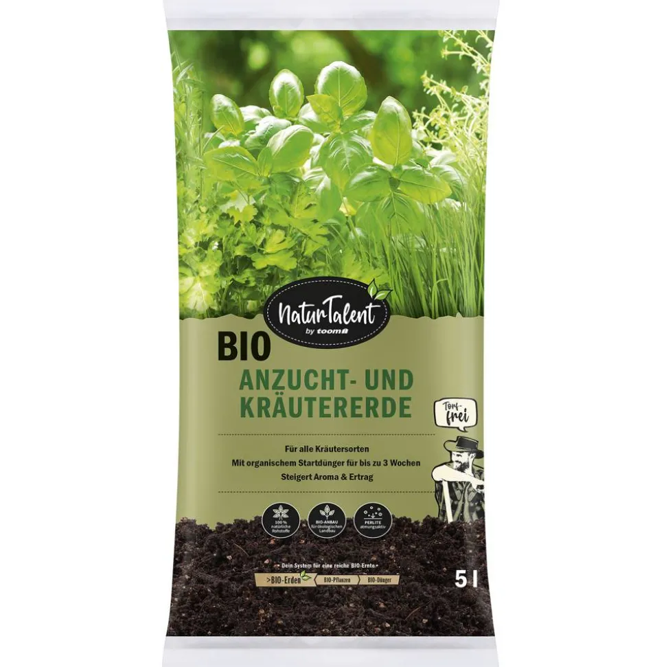 Bio Anzucht- und Kräutererde 5 l
