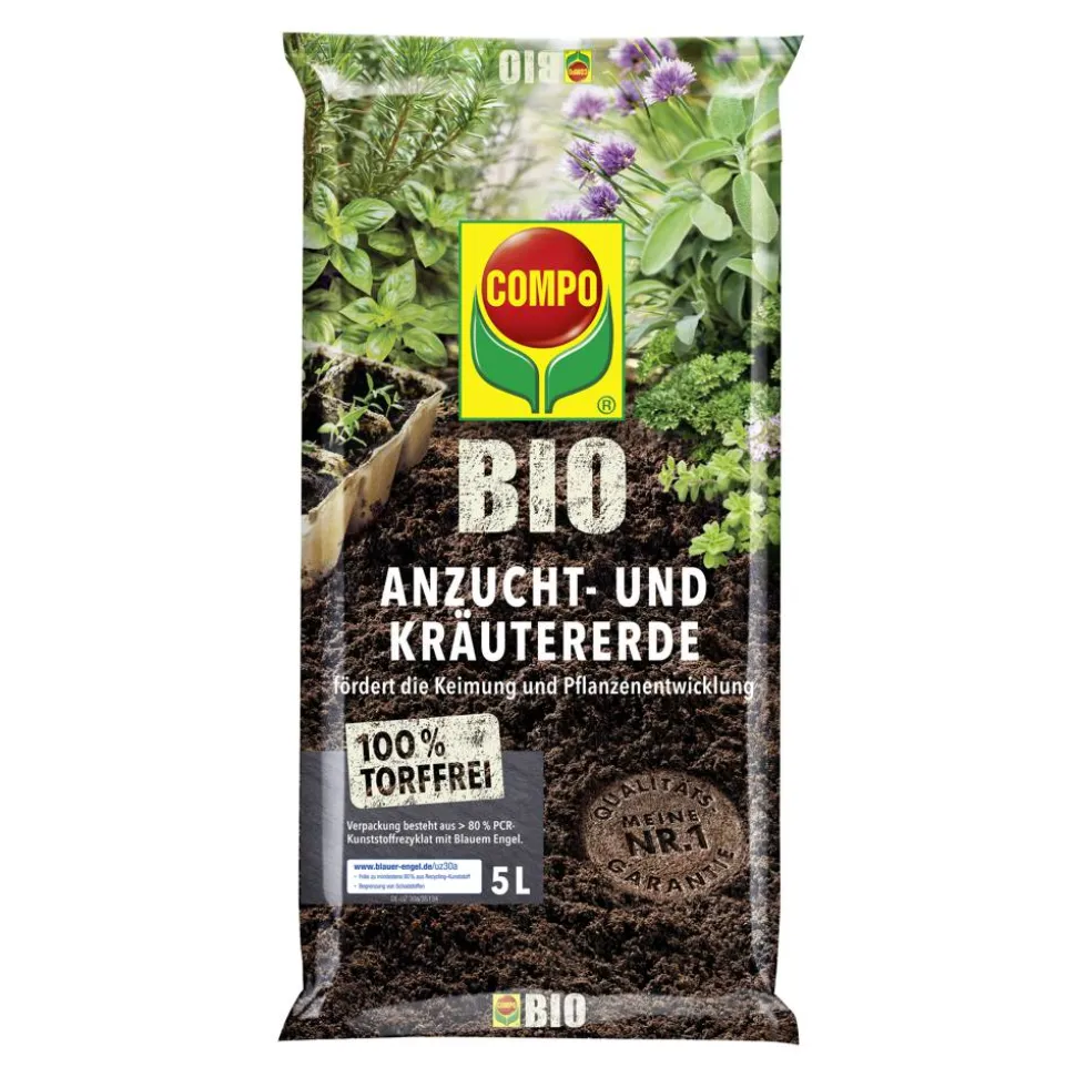 Bio-Anzucht- und Kräutererde torffrei 5 l