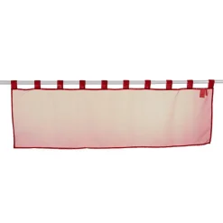 Bistrogardine "Basic" rot-transparent 140 x 48 cm