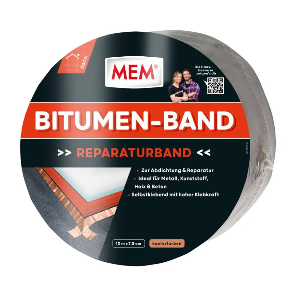 Bitumen-Band kupfer 7,5 cm x 10 m