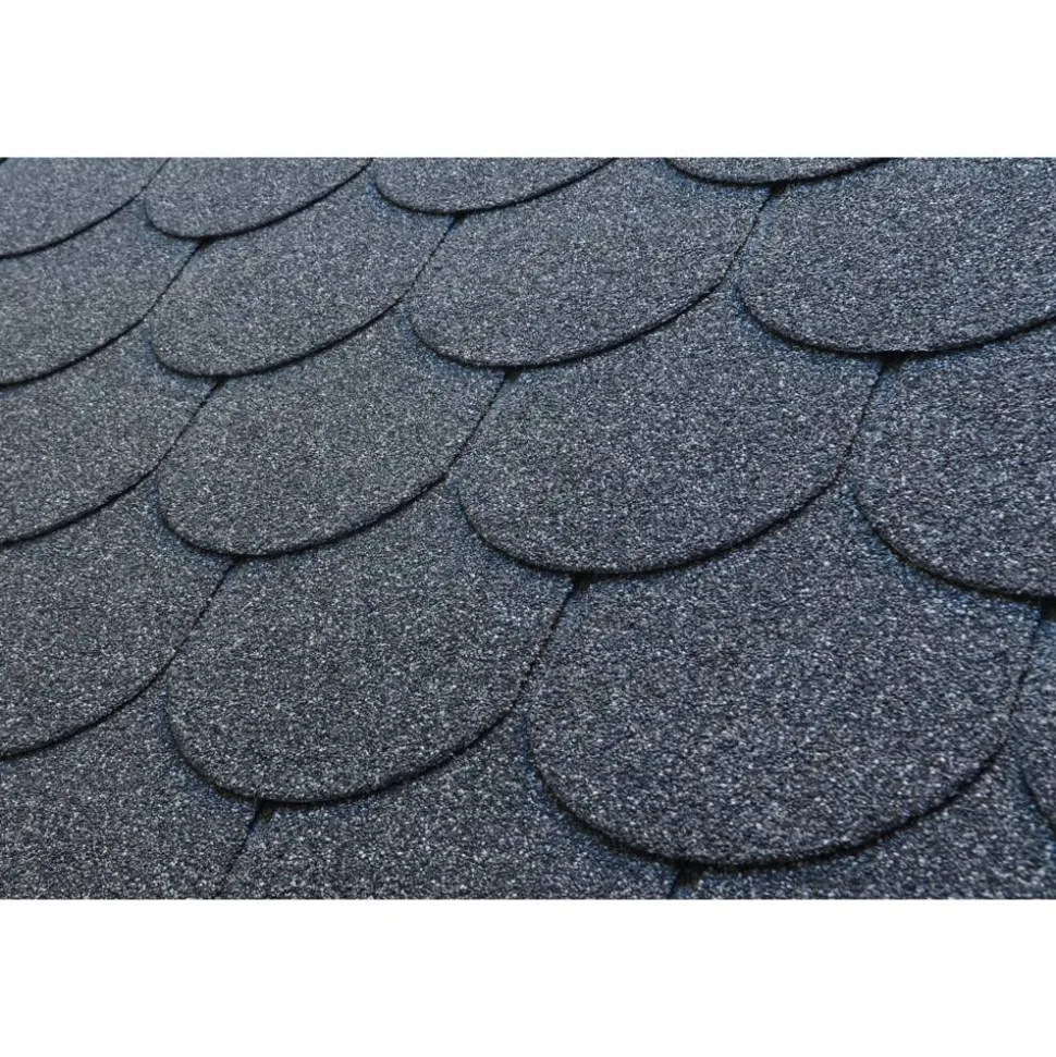 Bitumen-Biberschindeln schwarz 33,3 x 100 cm
