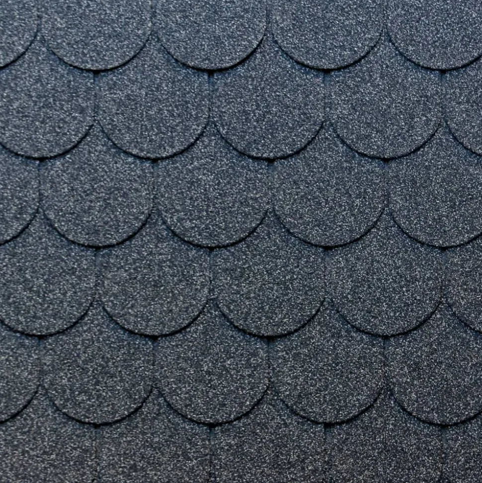 Bitumen-Biberschindeln schwarz 33,3 x 100 cm