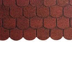 Bitumen-Biberschindeln ziegelrot 33,6 x 100 cm