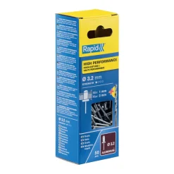 Blindniete Aluminium Ø 3,2 x 6 mm 50 Stück inkl. Bohrer