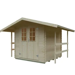 Blockbohlenhaus 'Ferdi' naturbelassen 200 x 200 x 182 cm