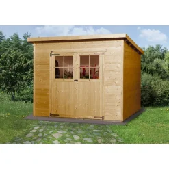 Blockbohlenhaus 'Nova' Größe 2, eichefarben