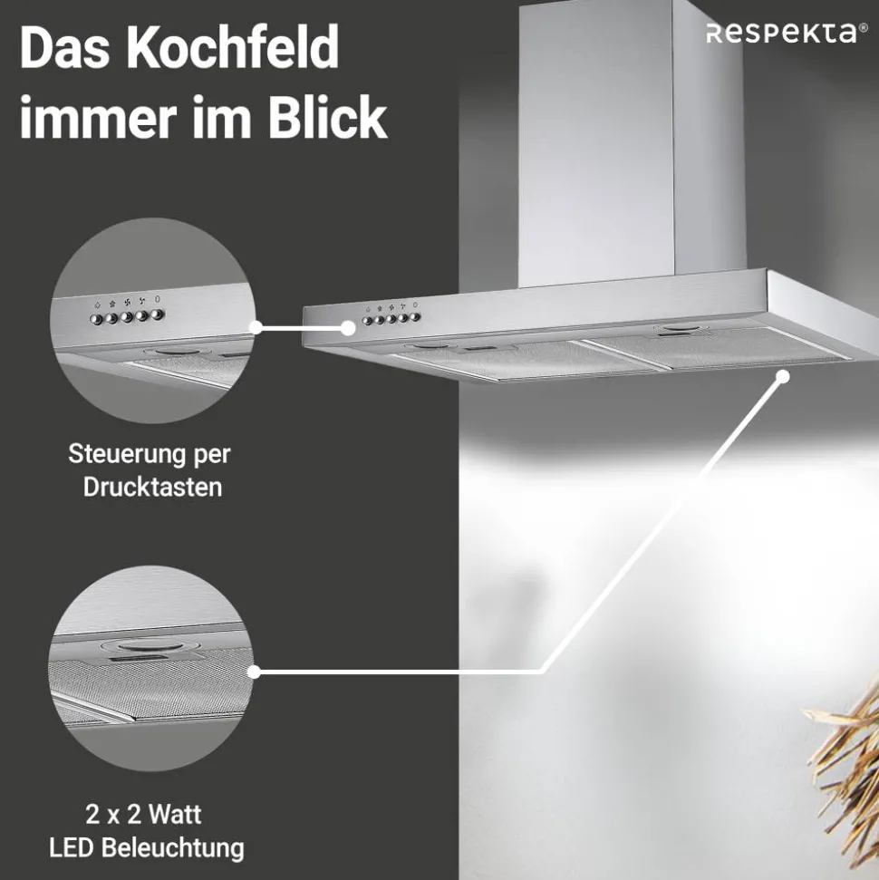 Blockhaube 'CH 22098 IXB' 60 cm, Edelstahl