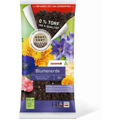 Blumenerde für Zier- und Blühpflanzen torffrei 50 l
