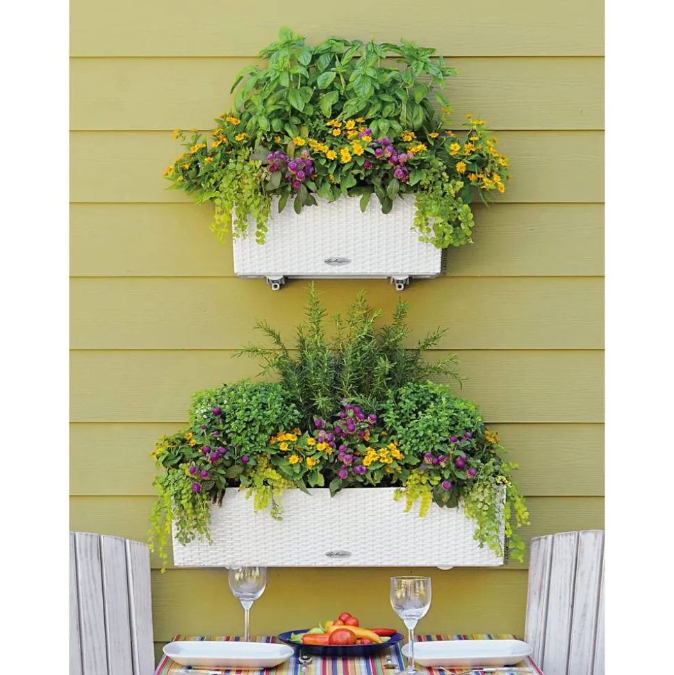 Blumenkasten 'BALCONERA Cottage 80' Kunststoff weiß 79 x 19 x 19 cm