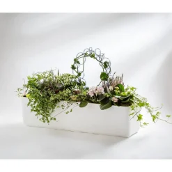 Blumenkasten 'Berberis' weiß 60 cm