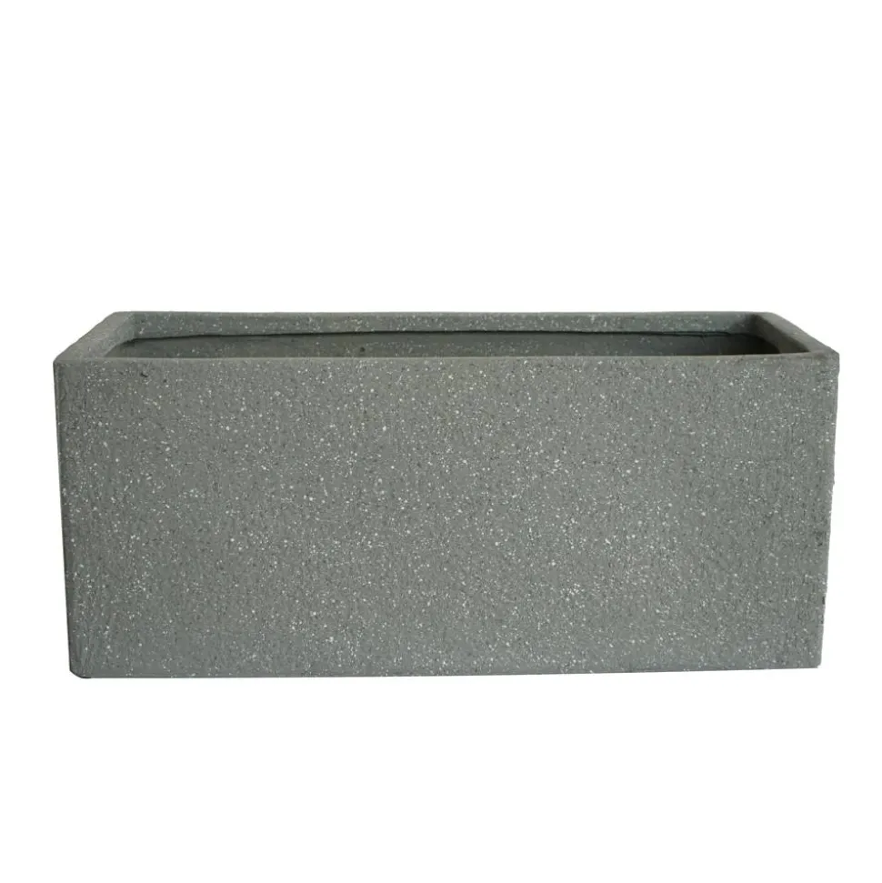 Blumenkasten 'Bosavi' Fibreclay grau 44 x 22 x 20 cm