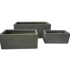 Blumenkasten 'Bosavi' Fibreclay grau 56 x 27 x 25 cm