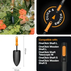 Blumenkelle 'OneClick' schwarz, wechselbarer Griff