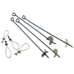 Bodenanker beschichteter Stahl 69 cm 4 Stück