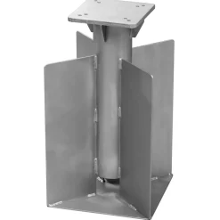 Bodenanker Stahl silbern 16 x 16 x 45 cm