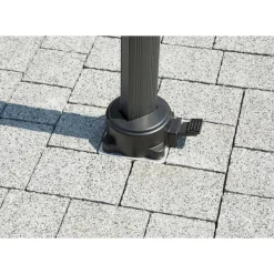 Bodenanker Stahl silbern 16 x 16 x 45 cm