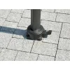 Bodenanker Stahl silbern 16 x 16 x 45 cm