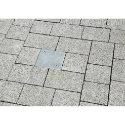 Bodenanker Stahl silbern 16 x 16 x 45 cm