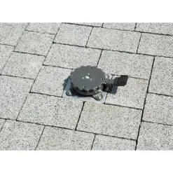 Bodenanker Stahl silbern 16 x 16 x 45 cm