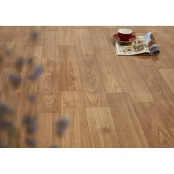 Bodenbelag CV 'Lugano' Stabparkettoptik braun Meterware Breite 2 m