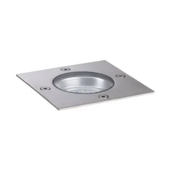 Bodeneinbauleuchte 'Plug & Shine Floor' 10 x 10 cm silbern