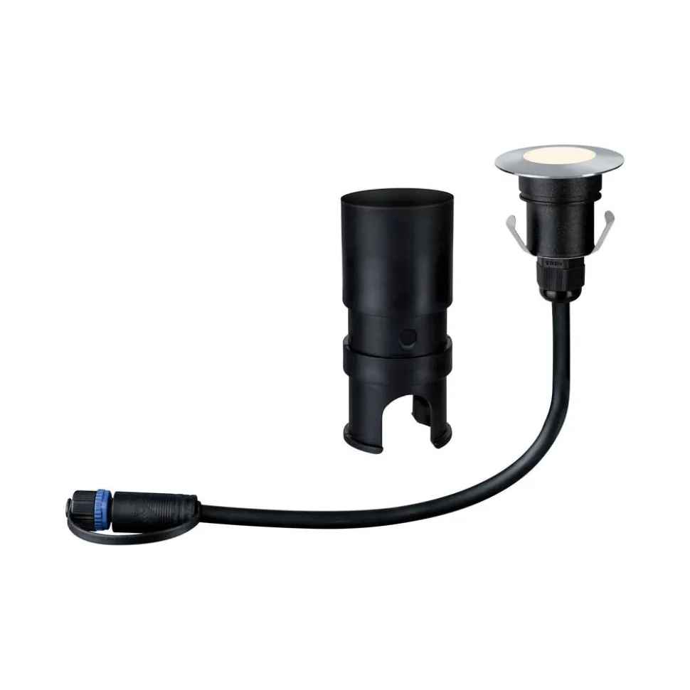 Bodeneinbaustrahler 'Plug & Shine' 50 lm silber Ø 5,5 cm