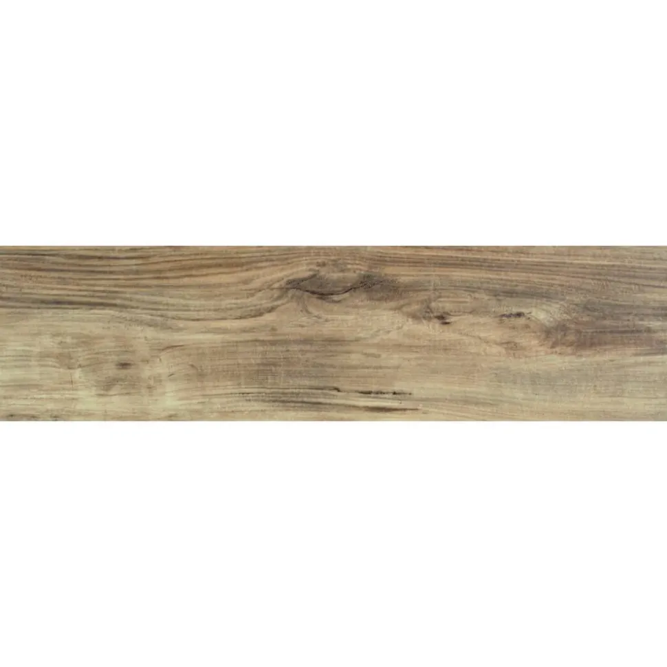 Bodenfliese 'Barbados' Feinsteinzeug braun matt 30 x 120 cm