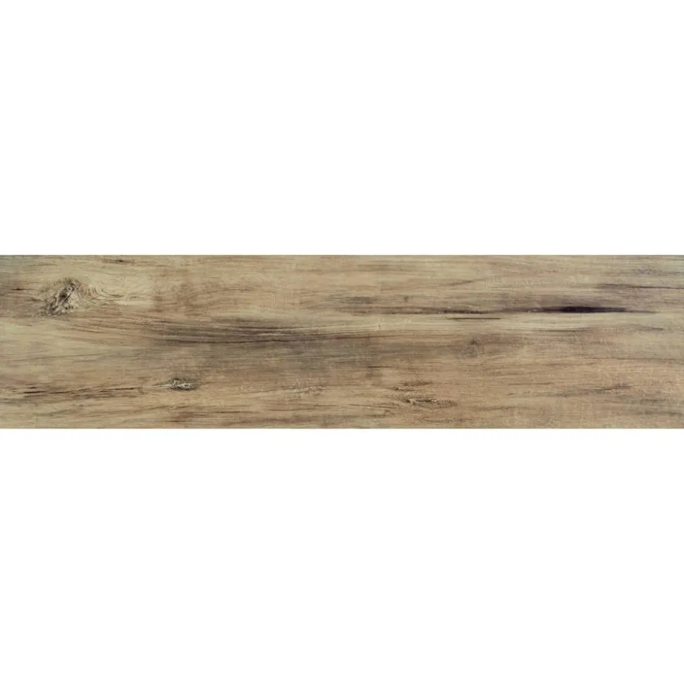 Bodenfliese 'Barbados' Feinsteinzeug braun matt 30 x 120 cm