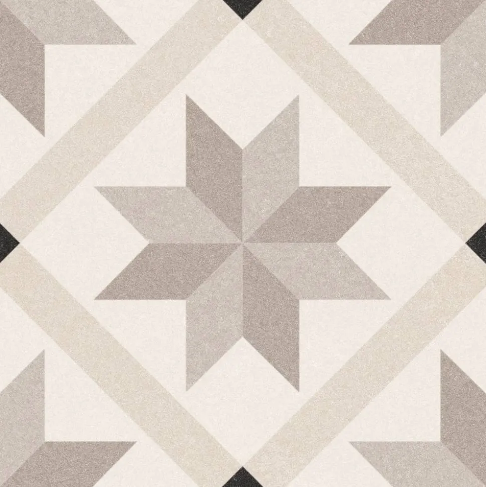 Bodenfliese 'Retro Genova' Feinsteinzeug beige 22,5 x 22,5 cm