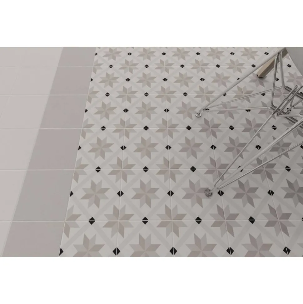 Bodenfliese 'Retro Genova' Feinsteinzeug beige 22,5 x 22,5 cm