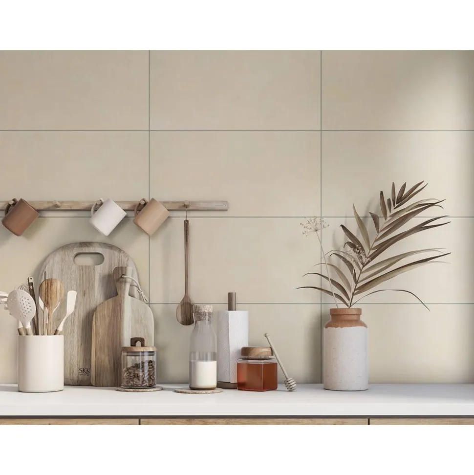 Bodenfliese 'Trend' Feinsteinzeug beige 30,5 x 61 cm