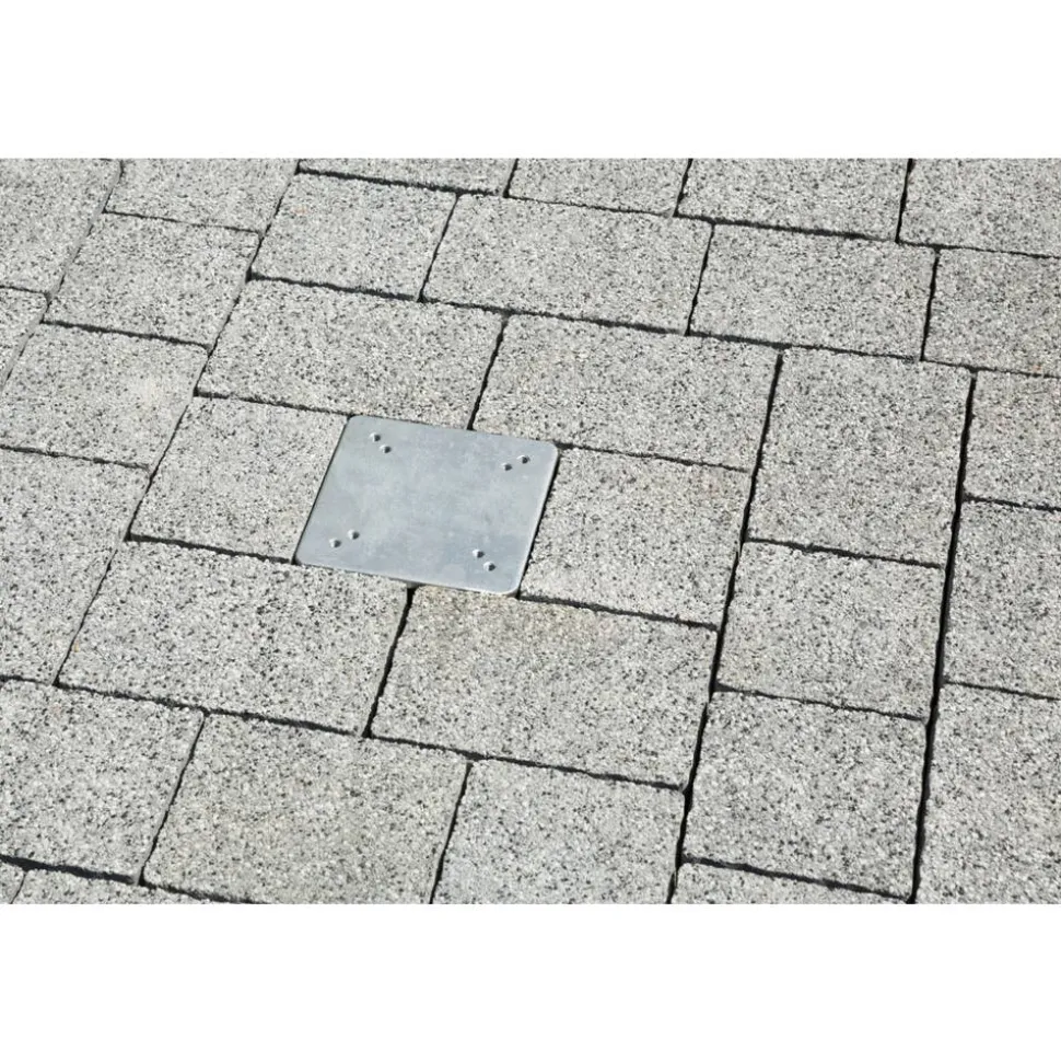 Bodenplatte Stahl 16 x 16 x 40 cm