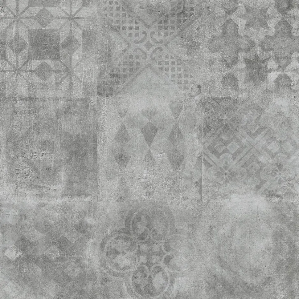 Bodenplatte 'Taina' Feinsteinzeug grey gemustert 60 x 60 x 2 cm