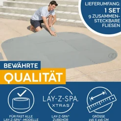 Bodenschutzfliesen-Set 'Lay-Z-Spa®' grau 216 x 216 cm