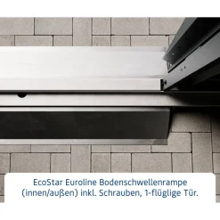 Bodenschwellenrampe 'Euroline' für Gerätehaus mit Einzeltür