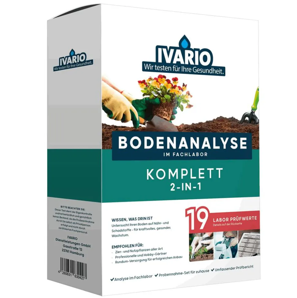 Bodentest '2-in-1 Komplett' 19 Prüfwerte