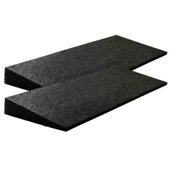 Bordsteinrampe, Gummi, schwarz, 500 x 200 x 8-43 mm, 2 Stück