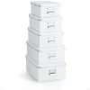 Boxen-Set weiß 5-teilig