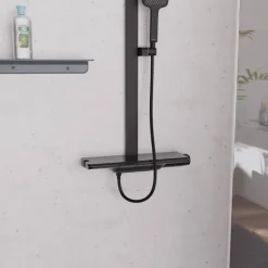 Brauseschlauch Kunststoff schwarz 80 cm