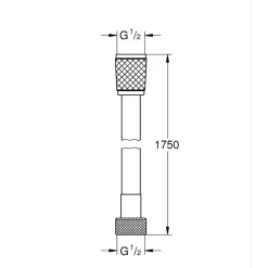 Brauseschlauch 'Vitalioflex Trend' chromfarben 175 cm