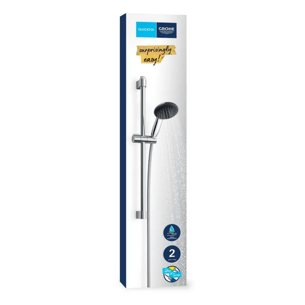 Brausestangenset 'Vitalio Start 110' chromfarben 2 Strahlarten, 60 cm