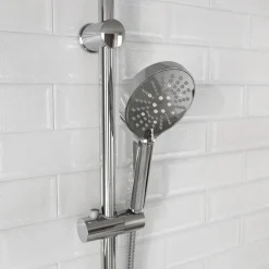 Brausestangenset zum Kleben, verchromt, 3 Strahlarten
