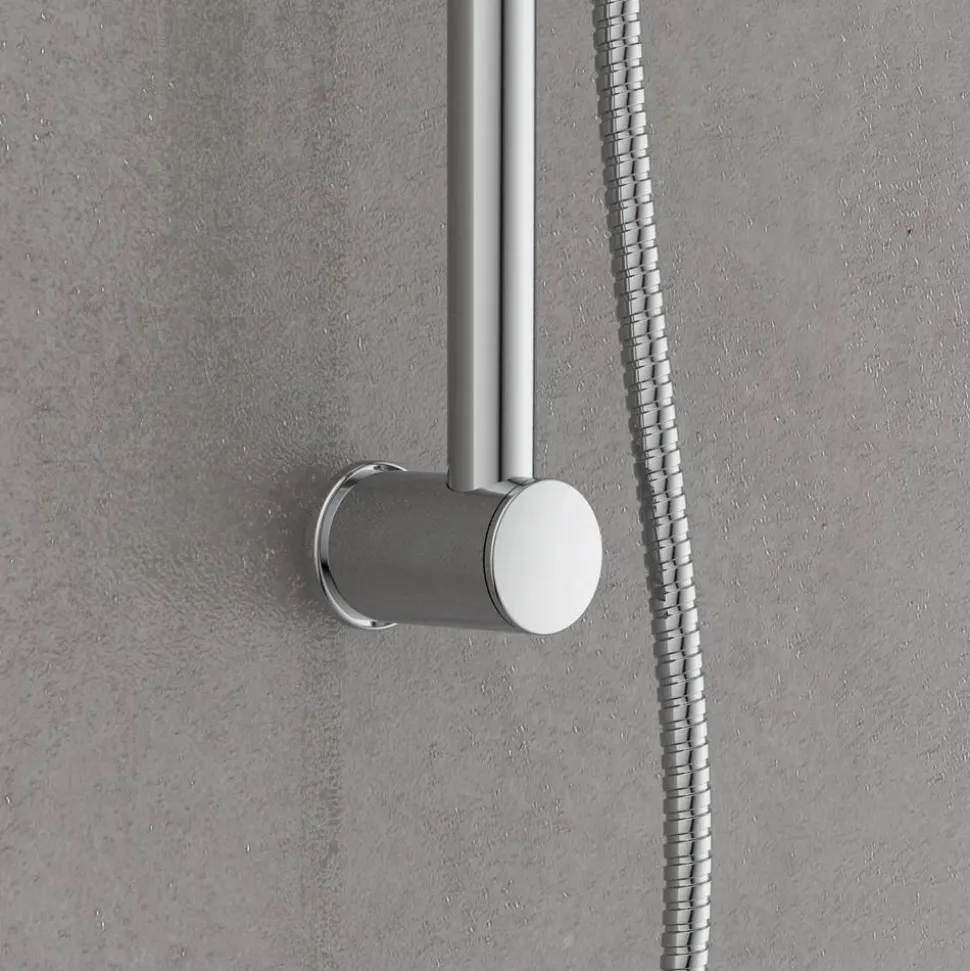 Brausestangenset zum Kleben, verchromt, 3 Strahlarten
