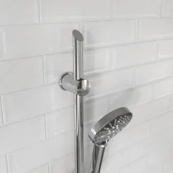 Brausestangenset zum Kleben, verchromt, 3 Strahlarten