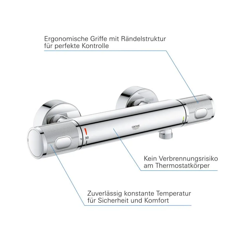 Brausethermostat 'Precision Feel' chromfarben