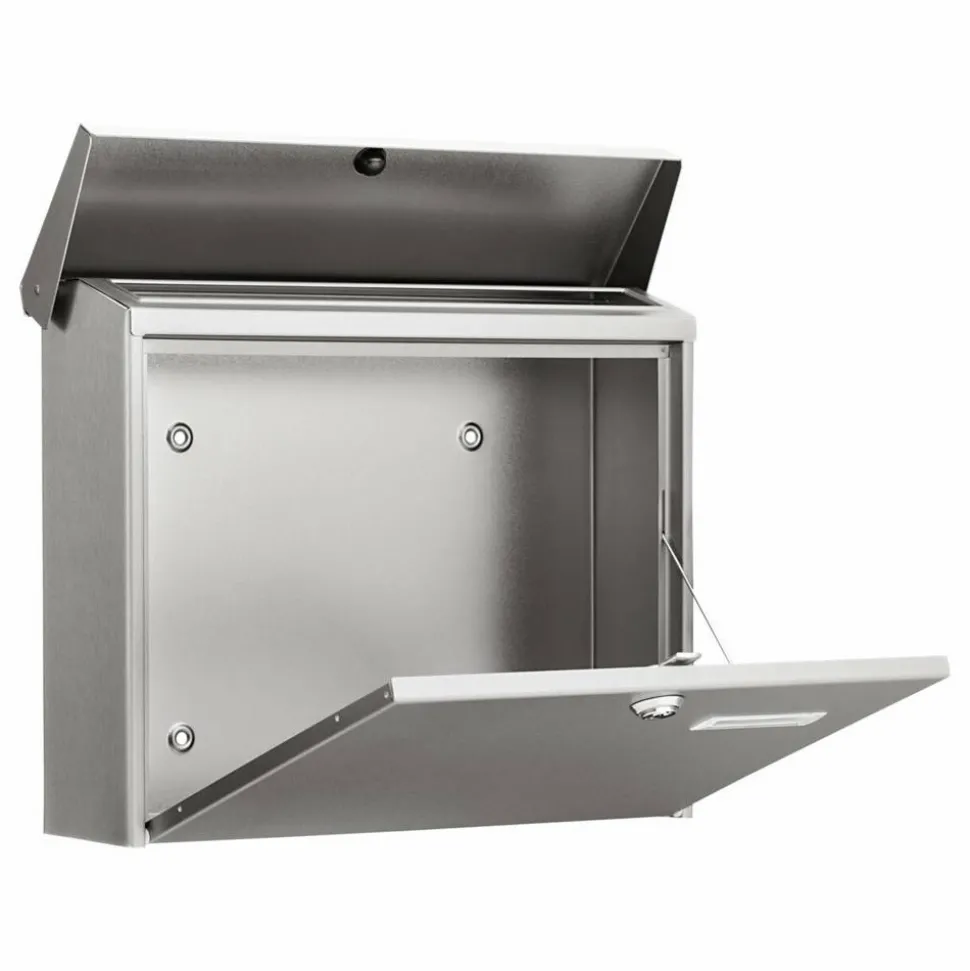 Briefkasten 'Amrum 3867 NI' edelstahlfarben 37,7 x 32 x 11,5 cm