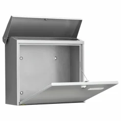 Briefkasten 'Comfort 913 SI' silbern 38 x 34 x 14,8 cm