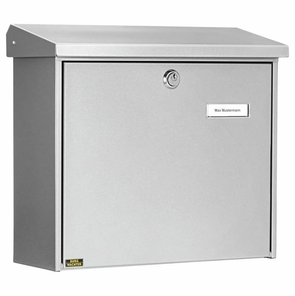 Briefkasten 'Comfort 913 SI' silbern 38 x 34 x 14,8 cm