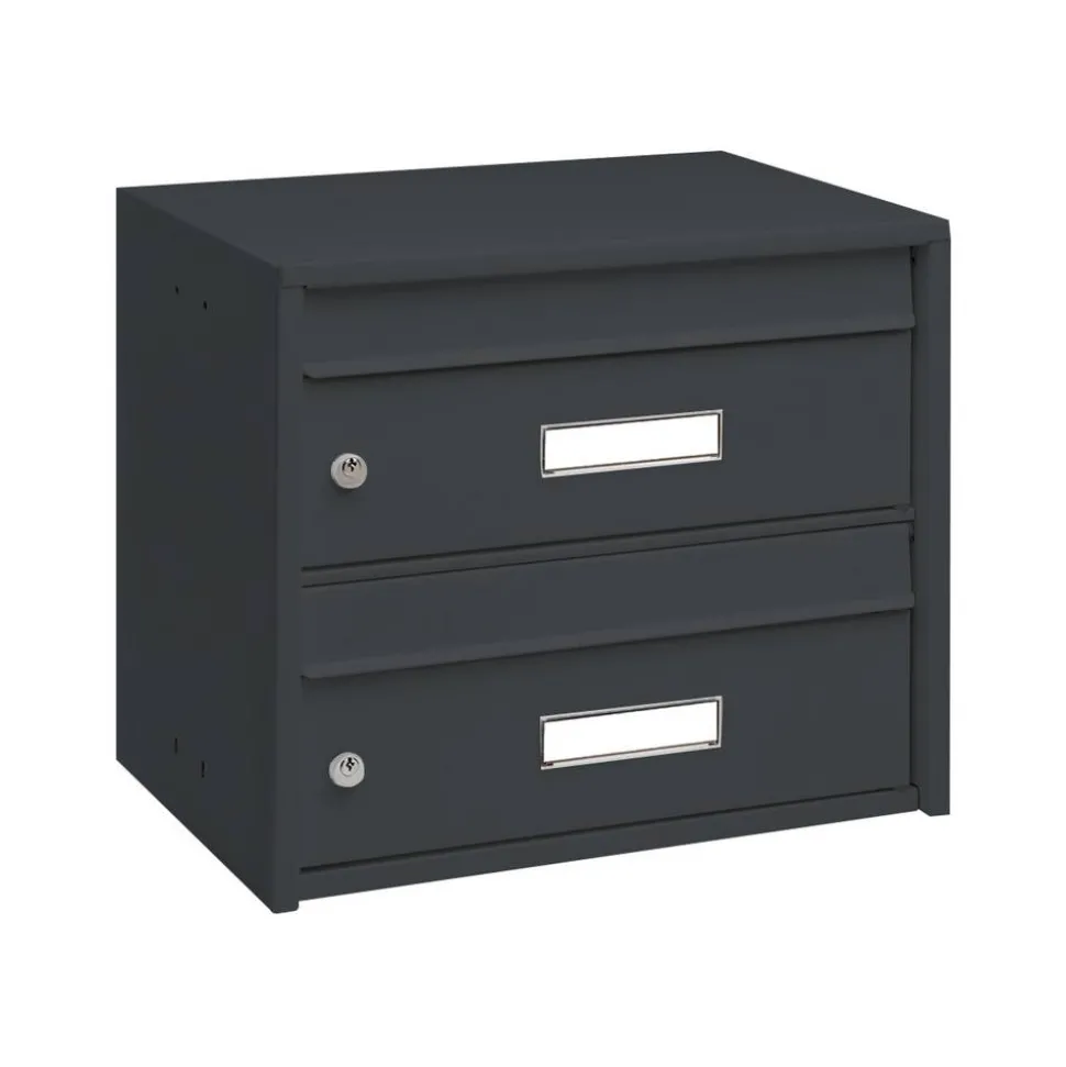 Briefkasten 'Dual Front 821 ANT' anthrazit 40,7 x 36 x 29,2 cm
