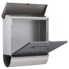 Briefkasten 'Lucca-Set 37130 NI Letter' edelstahlfarben/transluzent anthrazit 38 x 44 x 14,8 cm